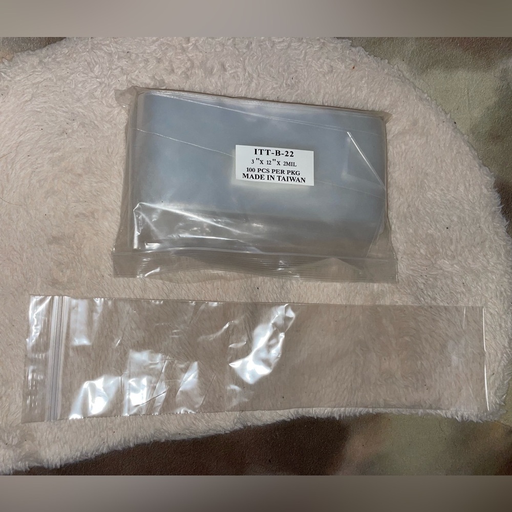 100 X 3"X 12" Ziplock Bags Clear Necklace Poly Bag Reclosable
